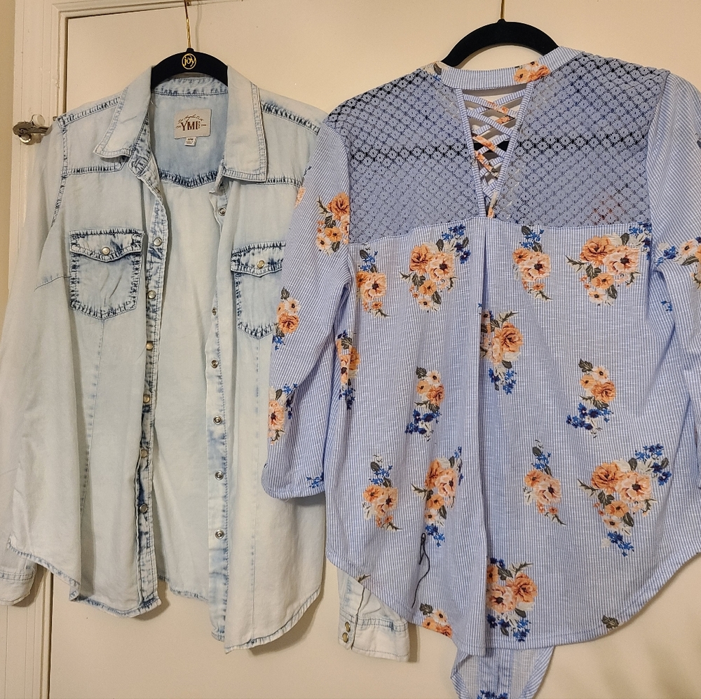 Woman shirt, YMI and No Boundaries. MEDIUM sizing.